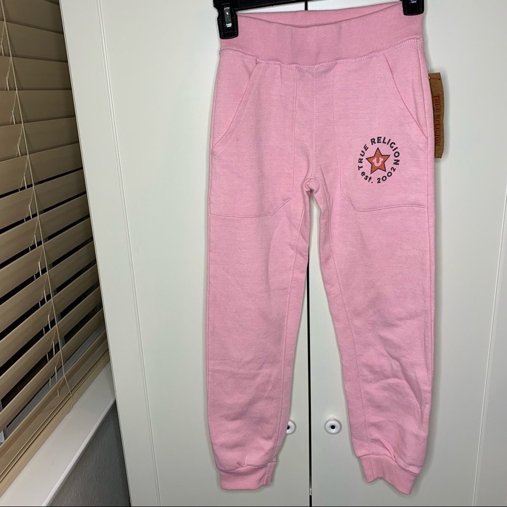 NWT Girl’s True Religion Fleece Graphic Joggers